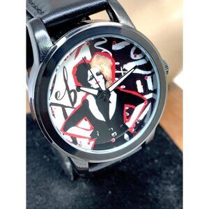 Disney Cruella Women's Watch WDS001025 Quartz 38mm White Red Black Leath…